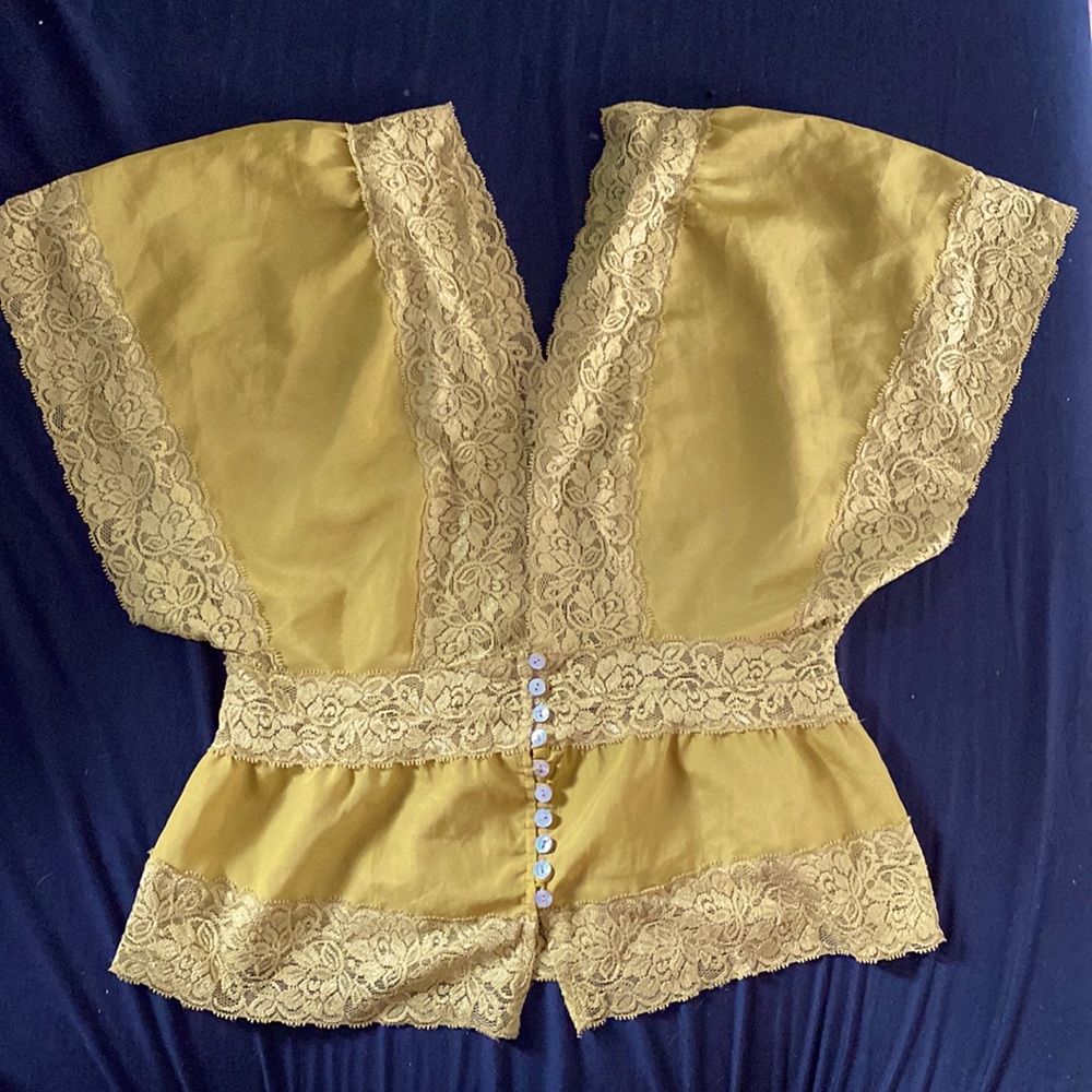 Gold lingerie shirt